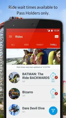 Six Flags android App screenshot 1